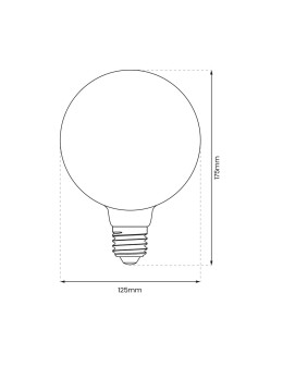 Eko-Light Żarówka Filamentowa LED 6W G125 E27 2700K Amber EKZF8016 - produkt 2