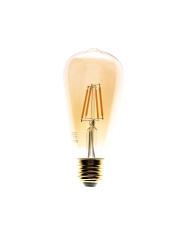 Eco-Light LED Filament Bulb 6W ST64 E27 2700K Amber EKZF8017.