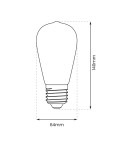 Decorative LED bulbs - Eco-Light LED Filament Bulb 6W ST64 E27 2700K Amber EKZF8017. - product 2