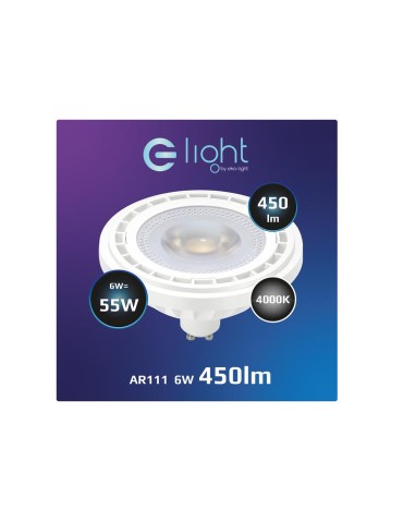Eko-Light Żarówka LED 6W AR111 GU10 4000K/ Biały AR8036 - produkt 2