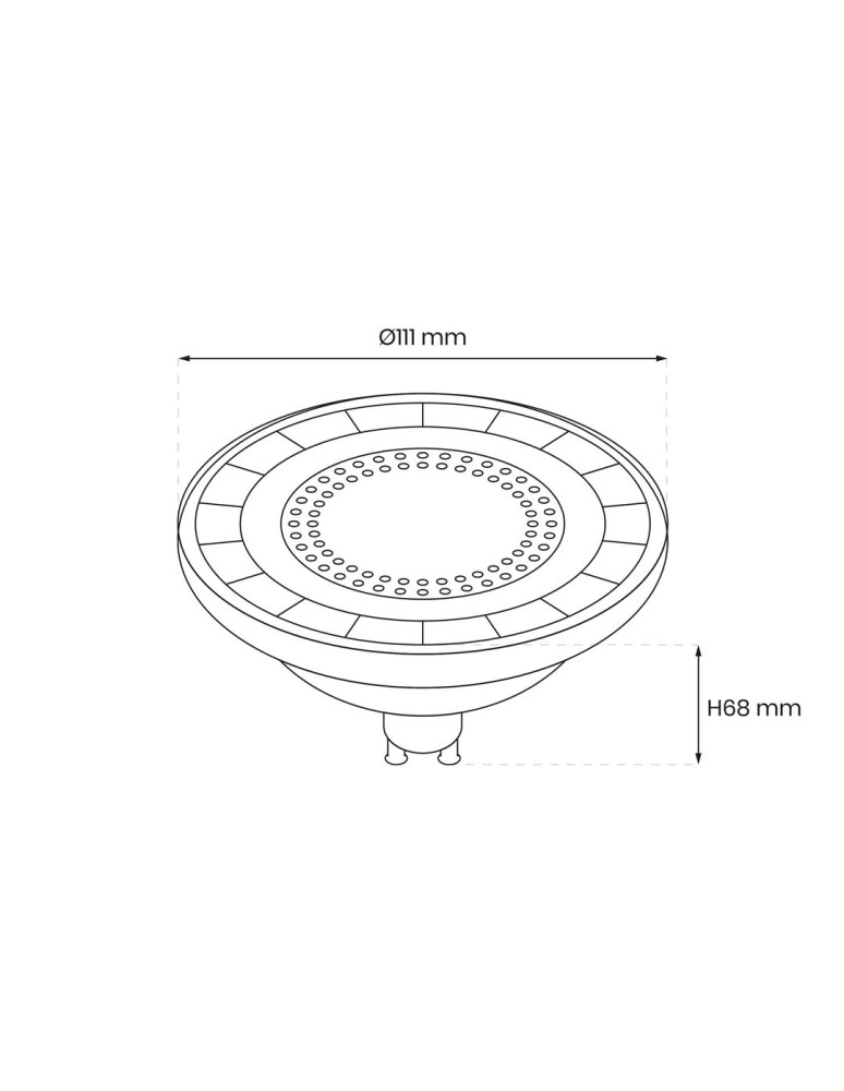 LED ES111 GU10 230V bulbs - Eco-Light LED bulb 6W AR111 GU10 4000K/White AR8036. - product kolory-swiatla.pl 3