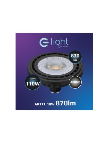 Eko-Light Żarówka LED 10W AR111 GU10 4000K/ Czarny AR8041 - produkt 2
