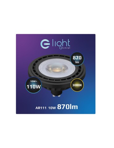Eko-Light Żarówka LED 10W AR111 GU10 3000K/ Czarny AR8040 - produkt 2