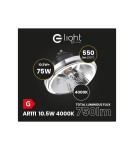 LED ES111 GU10 230V bulbs - Eco-Light AR111 incandescent bulb - 10.5W GU10 4000K/ Black with reflector AR8617 - product 2