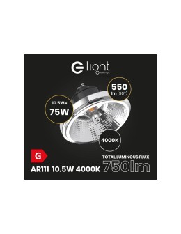 Eco-Light AR111 incandescent bulb - 10.5W GU10 4000K/ Black with reflector AR8617 - product 2