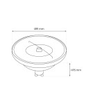 LED ES111 GU10 230V bulbs - Eco-Light AR111 incandescent bulb - 10.5W GU10 4000K/ Black with reflector AR8617 - product 3