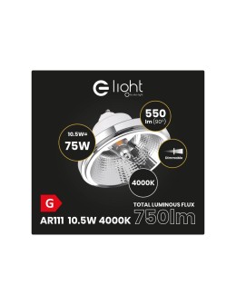 Eko-Light ŻARÓWKA AR111 - 10,5W GU10 4000K/ Biały z odbłyśnikiem Ściemnialna AR8619 - produkt 2
