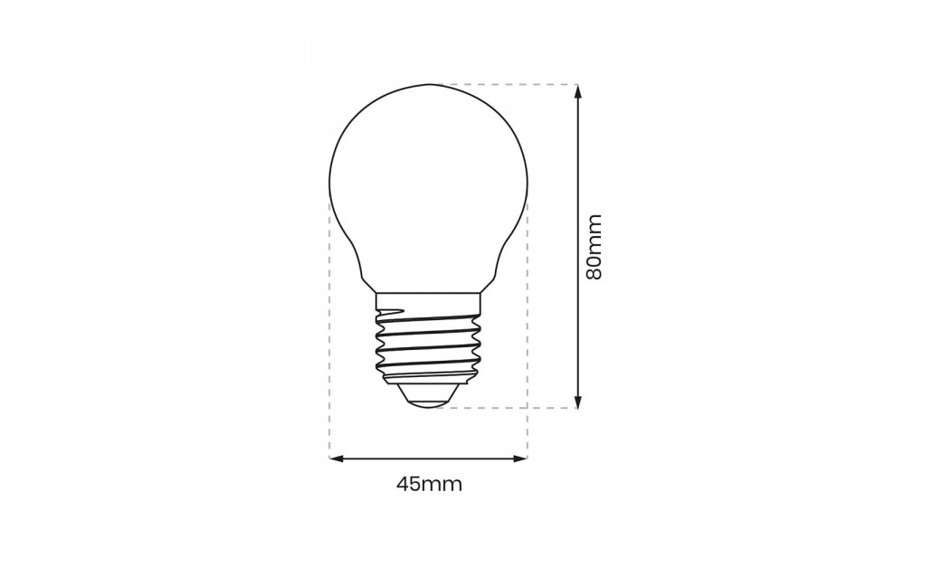 Eko-Light Żarówka Filamentowa LED 4W E27 G45 2700K EKZF8964