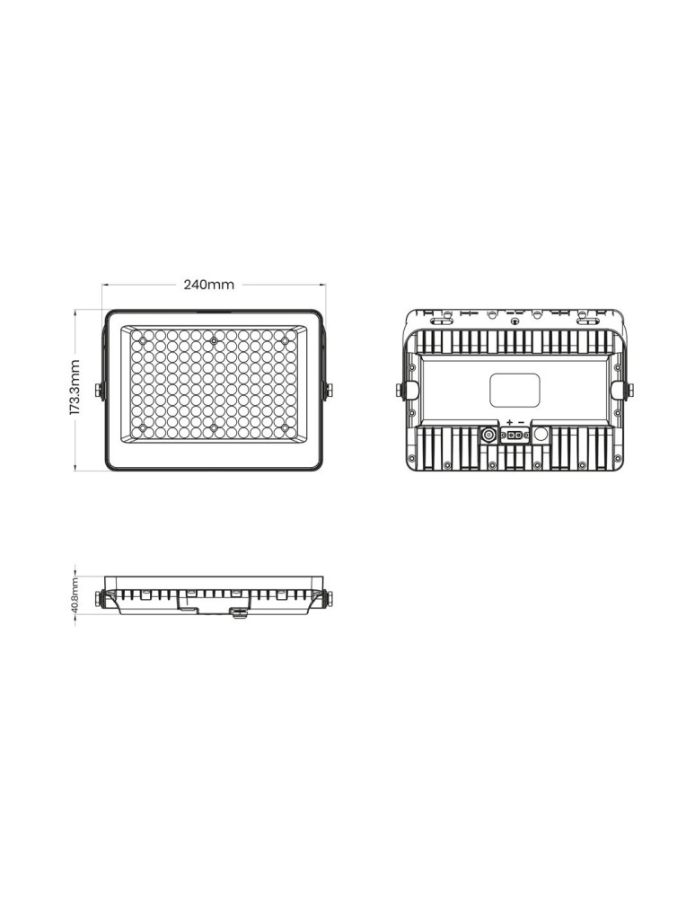Solar lamps - Eko-Light Fokus 100W 1300lm 6000K Solar floodlight EKO9092 - product kolory-swiatla.pl 6