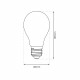 Eko-Light Żarówka Filamentowa LED 1W ST45 E27 2700K Plastik EKZF9139