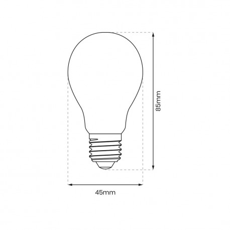 Eko-Light Żarówka Filamentowa LED 1W ST45 E27 2700K Plastik EKZF9139