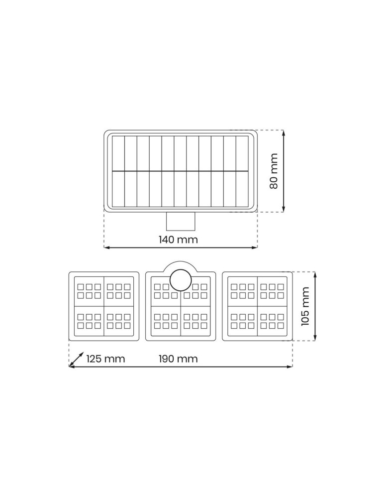 Solar lamps - Eko-Light Solar Flexi Floodlight Triple EKO9152. - product kolory-swiatla.pl 6