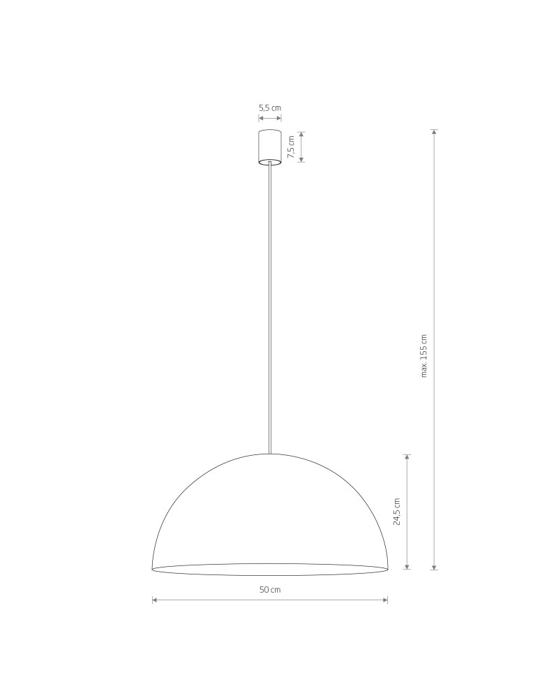Round pendant lamps - Nowodvorski HEMISPHERE SUPER L Ceiling Pendant Max wattage 8W GX53 Satin Copper 10297 - product kolory-swiatla.pl 4