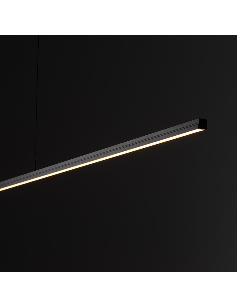 Pendant lamps over desk - Nowodvorski BAR LED S Ceiling Pendant Max power 21W LED 3000K Black 10363 - product kolory-swiatla.pl 5