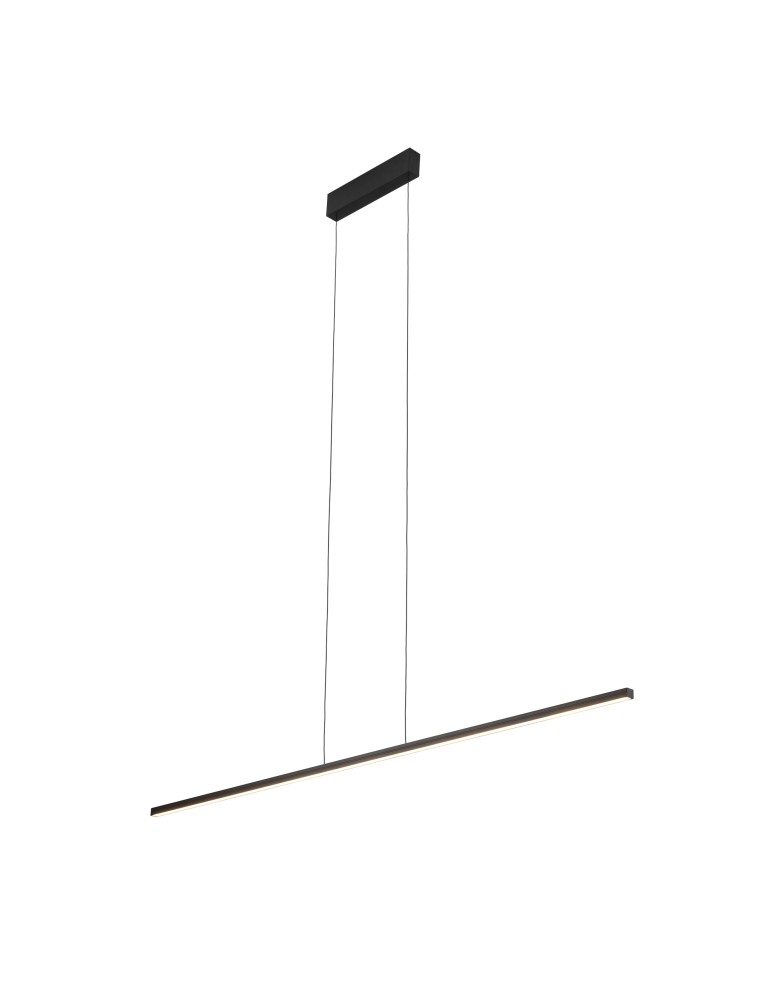 Pendant lamps over desk - Nowodvorski BAR LED M Ceiling Pendant Max power 24W LED 3000K Black 10364 - product kolory-swiatla.pl 2