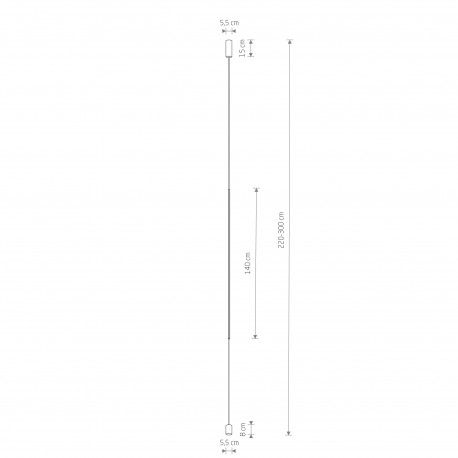 Nowodvorski VERTIC LED Sufitowa Wisząca Max moc 19W LED Czarny 10362