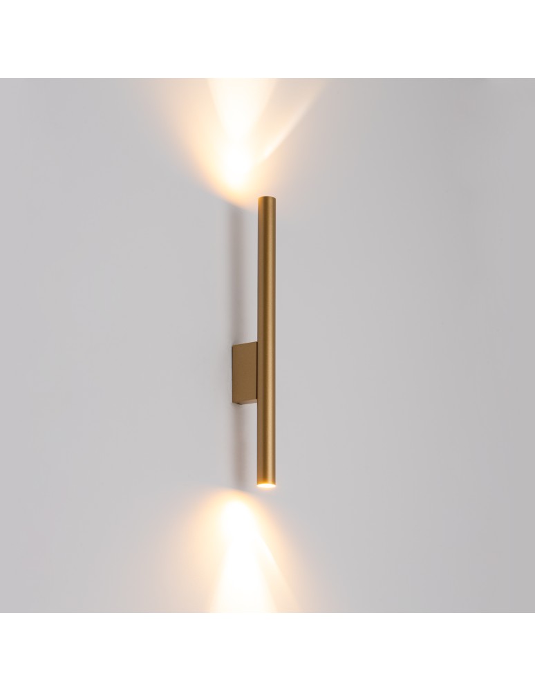 Tube wall lamps - Nowodvorski LASER WALL Wall lamp Max power 10W only LED G9 Satin Gold 10562 - product kolory-swiatla.pl 3