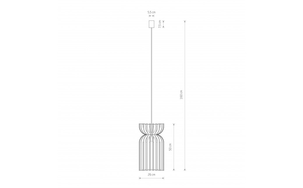 Nowodvorski KYMI A Sufitowa Wisząca Max moc 60W E27 Naturalne drewno 10570