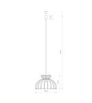 Wooden pendant lamps - Nowodvorski KYMI C Ceiling Pendant Max power 60W E27 Natural wood 10572 - product 2