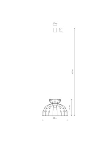 Nowodvorski KYMI C Ceiling Pendant Max power 60W E27 Natural wood 10572 - product 2