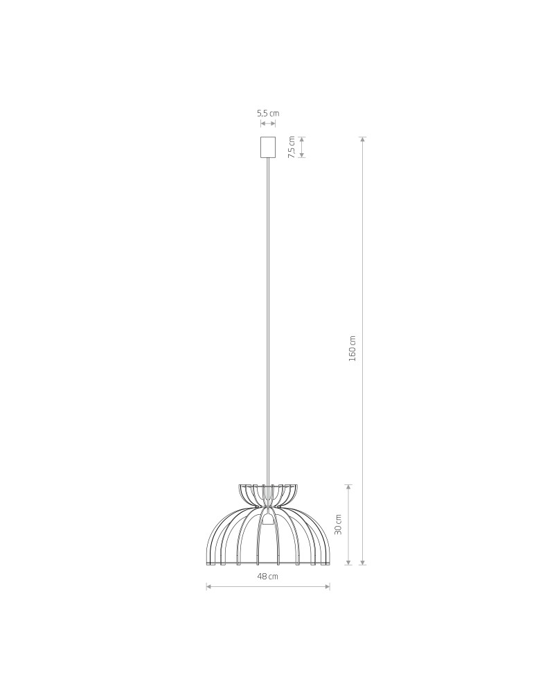 Wooden pendant lamps - Nowodvorski KYMI C Ceiling Pendant Max power 60W E27 Natural wood 10572 - product kolory-swiatla.pl 2