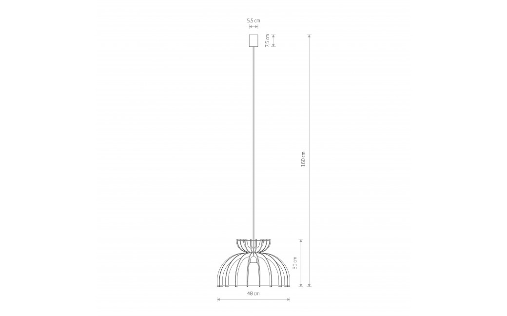 Nowodvorski KYMI C Sufitowa Wisząca Max moc 60W E27 Naturalne drewno 10572