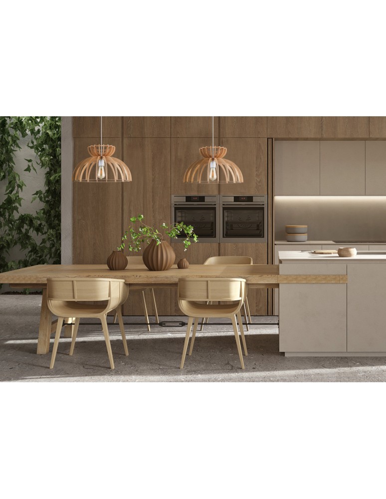 Wooden pendant lamps - Nowodvorski KYMI C Ceiling Pendant Max power 60W E27 Natural wood 10572 - product kolory-swiatla.pl 4