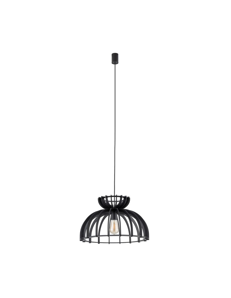 Wooden pendant lamps - Nowodvorski KYMI C Ceiling Pendant Max wattage 60W E27 Black 10575 - product kolory-swiatla.pl 1