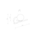 Wall lamps spheres - Nowodvorski ARALIA Wall Wall lamp Max power 5W G9 Brass 10527 - product 3