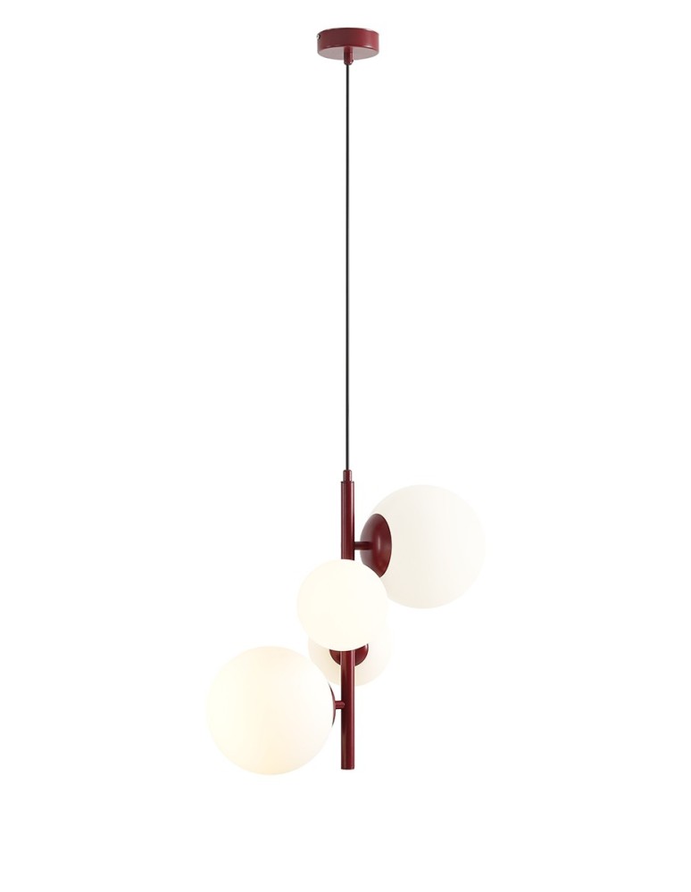 Red pendant lamps - Aldex Bloom 4 Red Wine Pendant Lamp 2 x max 10W LED / 2 x max 15W LED (1091L15). - product kolory-swiatla.pl 1