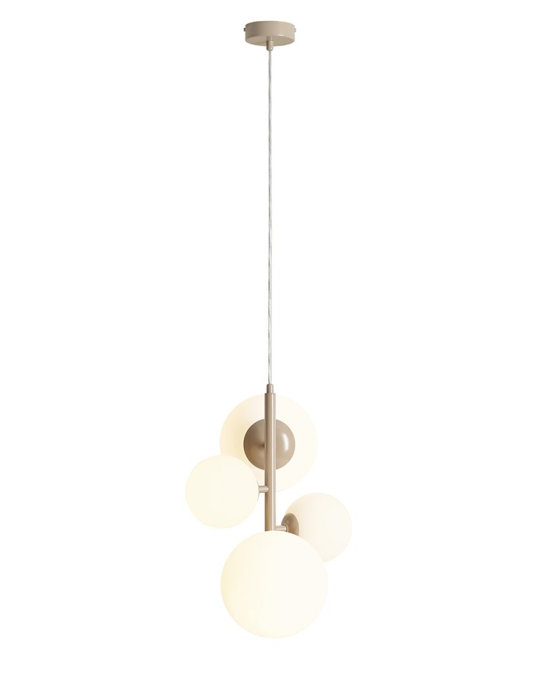 Beige pendant lamps - Aldex Pendant Lamp Bloom 4 Beige 2 x max 10W LED / 2 x max 15W LED (1091L17) - product kolory-swiatla.pl 1