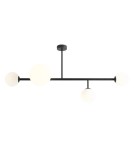 Ceiling lamps spheres - Aldex Plafond Dione 4 Black 3 x max 10W LED / 1 x max 15W LED (1092PL_L1) - product 1