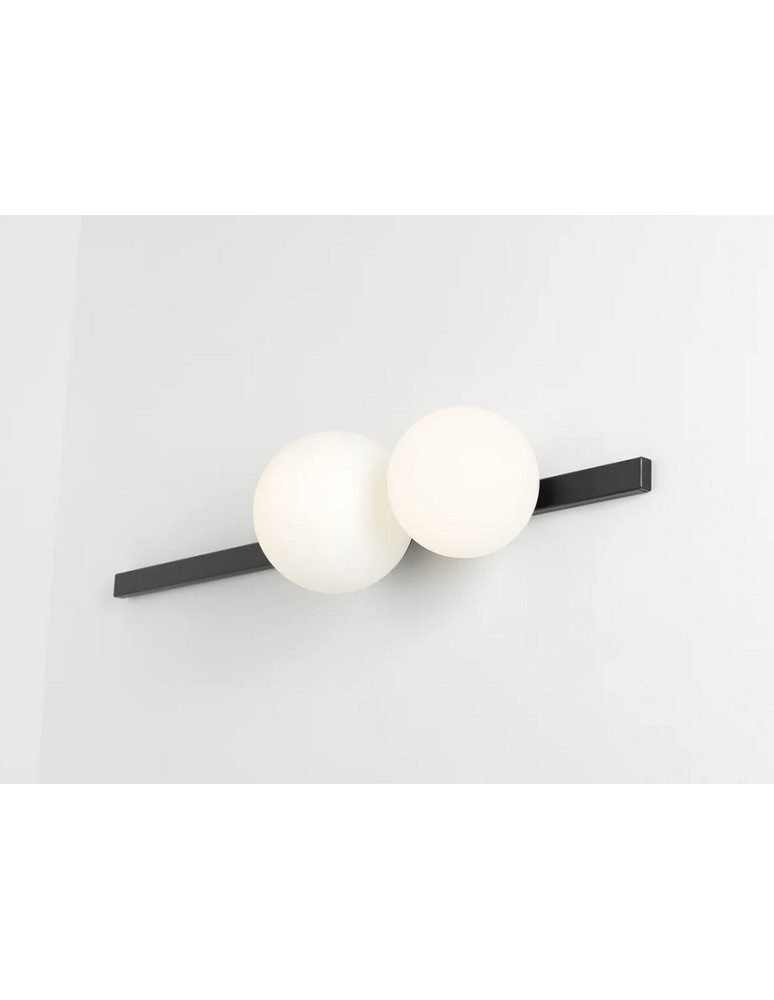 Wall lamps spheres - Aldex Wall lamp Garda 2 Black 1 x max 10W LED / 1 x max 15W LED (1099D1) - product kolory-swiatla.pl 2