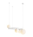 Pendant lamps spheres - Aldex Pendant Lamp Garda 4 Ring White 3 x max 10W LED / 1 x max 15W LED (1099L_R) - product 1
