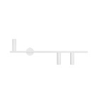 Tube wall lamps - Aldex Wall lamp Trevo 3 All White (Right) 3 x 35W (11104Y_2) - product 1