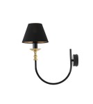 Wall lamps with lampshade - Aldex Wall lamp Roma Black 1 x max 10W LED (1118C1) - product 1