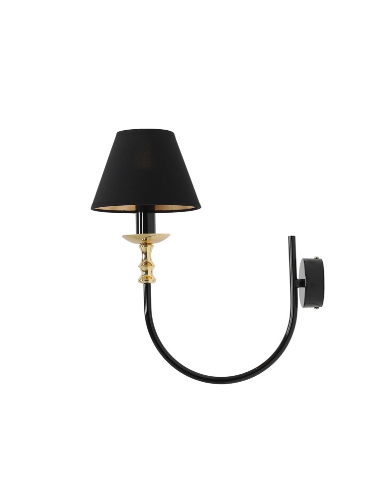 Wall lamps with lampshade - Aldex Wall lamp Roma Black 1 x max 10W LED (1118C1) - product kolory-swiatla.pl 1