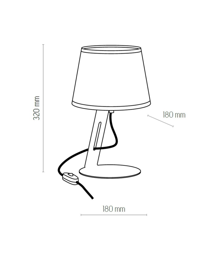 Nightlights - TK Lighting GRACE NIGHT LAMP BLACK 1 FL 5133 - product kolory-swiatla.pl 2
