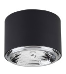 Round ceiling luminaires - TK Lighting MORIS BLACK CEILING LAMP 1 FL 3366 - product 1