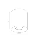 Round ceiling luminaires - TK Lighting ORION BLACK CEILING LAMP 1 LIGHT 3239 - product 3