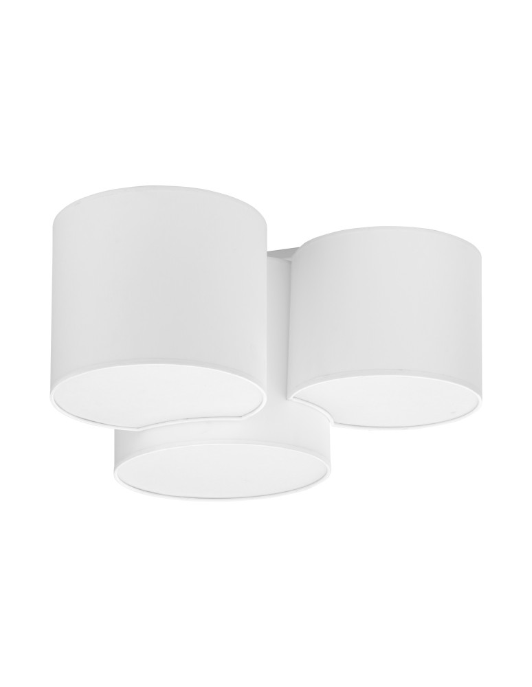 Ceiling lamps with lampshade - TK Lighting MONA WHITE SUSPENSION LAMP 3 LIGHT 3441 - product kolory-swiatla.pl 1