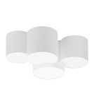 Ceiling lamps with lampshade - TK Lighting MONA WHITE SUSPENSION LAMP 4 FLOW 3442 - product 1
