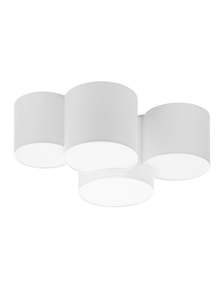 Ceiling lamps with lampshade - TK Lighting MONA WHITE SUSPENSION LAMP 4 FLOW 3442 - product kolory-swiatla.pl 1