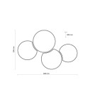 Ceiling lamps with lampshade - TK Lighting MONA WHITE SUSPENSION LAMP 4 FLOW 3442 - product 3