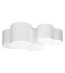 Ceiling lamps with lampshade - TK Lighting MONA WHITE SUSPENSION LAMP 5 PL 3443 - product 1