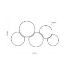 Ceiling lamps with lampshade - TK Lighting MONA WHITE SUSPENSION LAMP 5 PL 3443 - product 3
