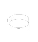 Round ceiling lamps - TK Lighting RONDO GRAPHITE SUFFIT LAMP 4 LIGHT 450 1087 - product 3