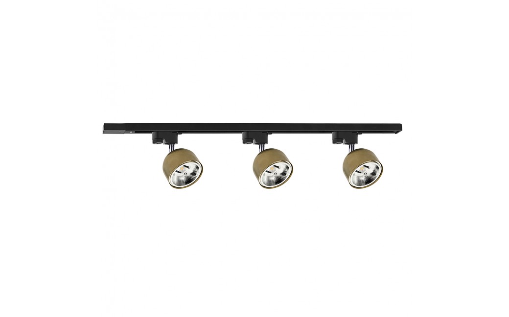 TK Lighting TRACER BLACK/GOLD 3 PŁ GU10 AR111 - KOMPLET 6151