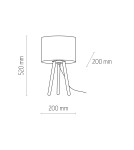 Tripod table lamps - TK Lighting TOKYO NIGHT LAMP 1 FLOOR pine/black 5297 - product 3