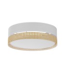Boho ceiling lamps - TK Lighting BOHO-PAGLIA WHITE CEILING LAMP 3 LIGHT 450 6536 - product 1